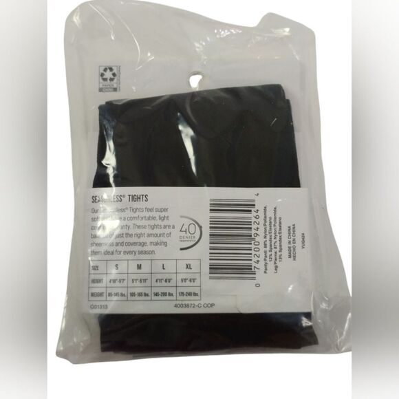 L'eggs Seasonless Tights Black size Medium NWT Leggs - Picture 5 of 8